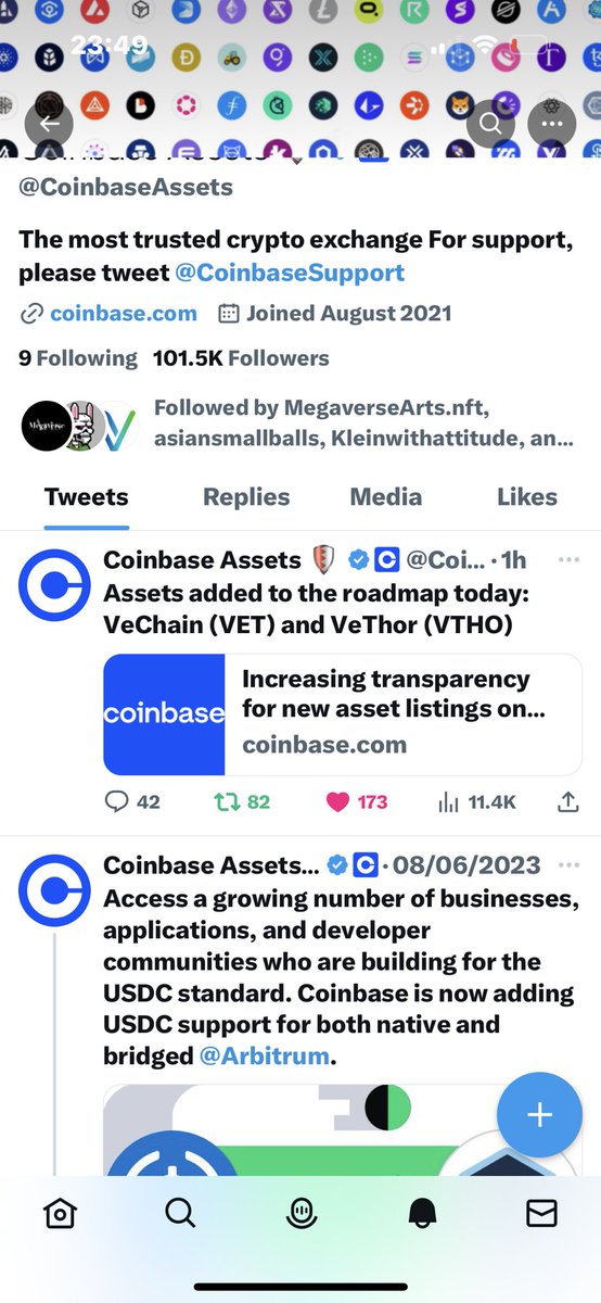 I get #VeChain was on this list a few years back and it never materialised……. Why post literally an hour ago this👇👇 could listing be happening soon? 🤷‍♂️🤞 $VET #VeFam