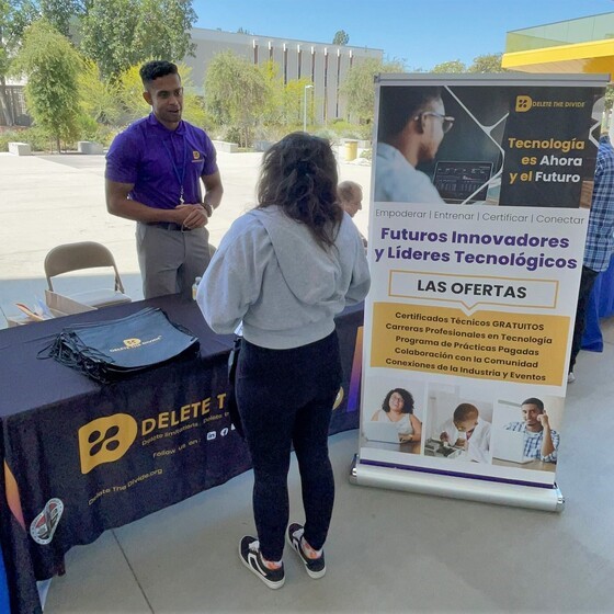Explore opportunities in computer and information technology industries and get the skills and networks you need to pursue a career in those fields with help from Delete the Divide's Internships &amp; Job Training initiative.  Learn more: deletethedivide.org/youth-internsh….