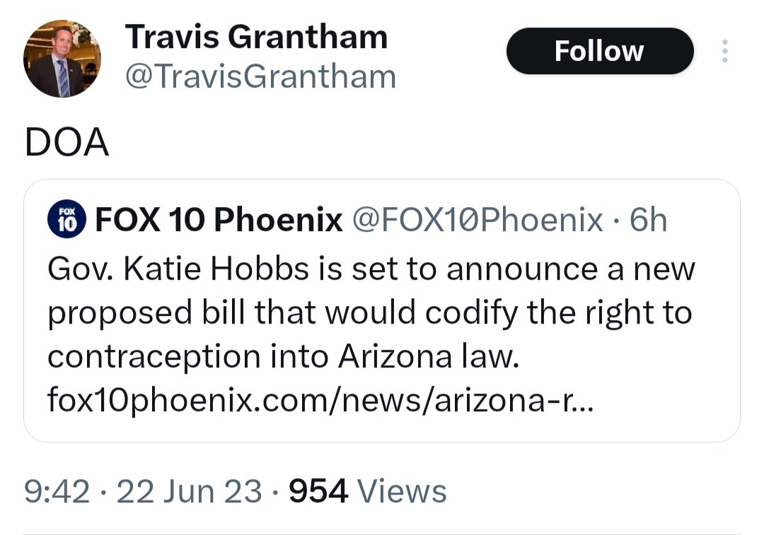 This member of #AZLeg House GOP leadership doesn't think Arizonans deserve the right to contraception. Politicians should not be making deeply personal decisions like this for us. #WeNeedANewLegislature