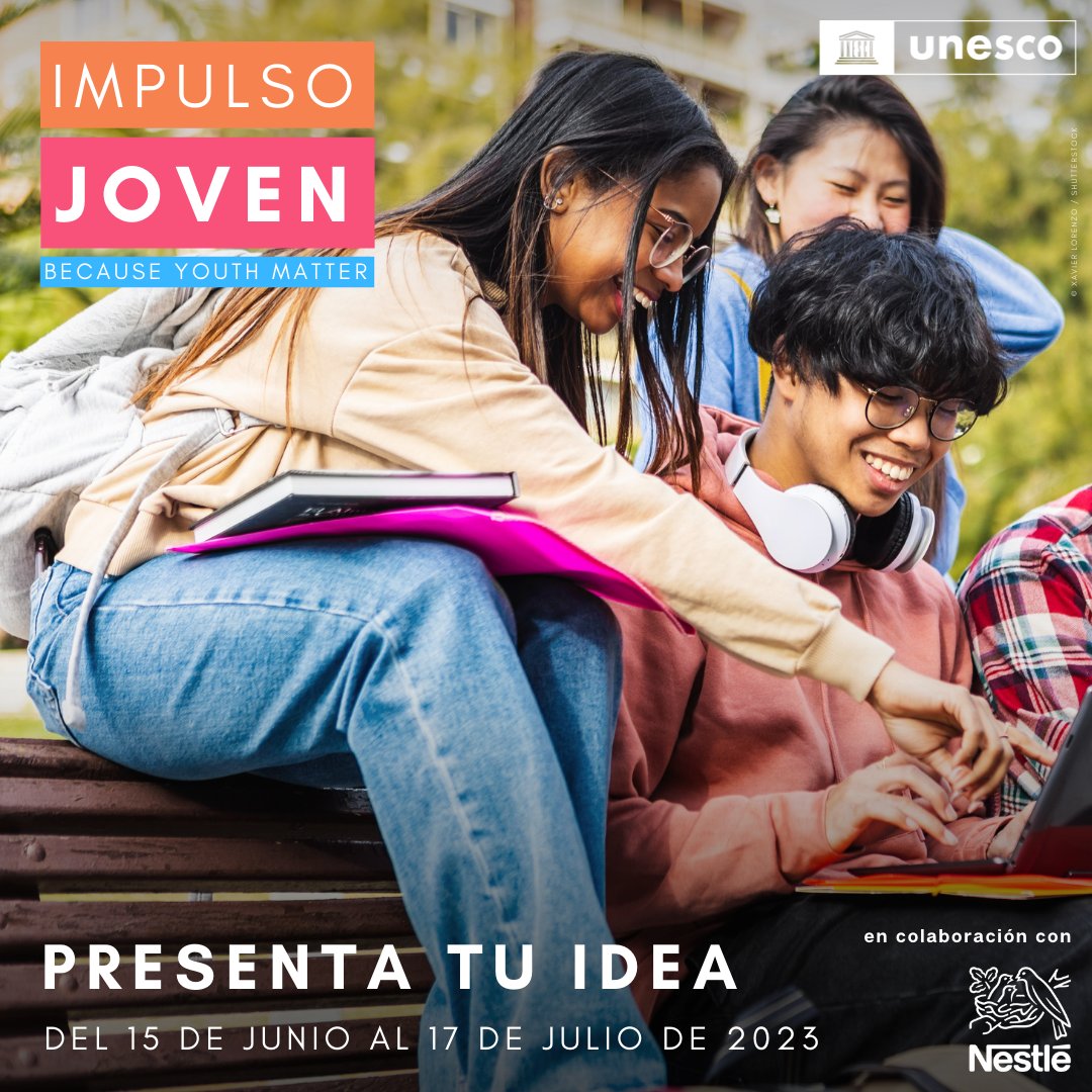 Corren tiempos difíciles: el #CambioClimático, los conflictos, las pandemias, la falta de oportunidades...
🌎❤️‍🩹Sin embargo ¡un futuro mejor es posible!
Participa en #ImpulsoJoven, la nueva iniciativa de @‌UNESCO_es y @‌Nestlé, para ser parte del cambio: unesco.org/es/youth/matter
