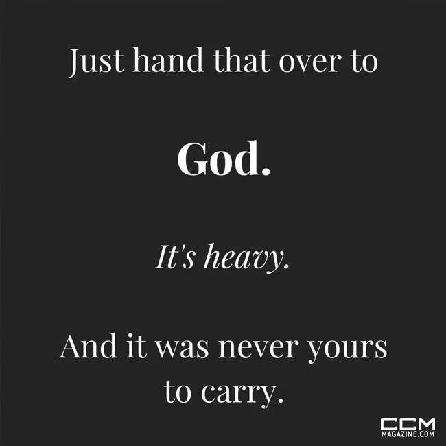 Just hand it over to God... // #CCMmag