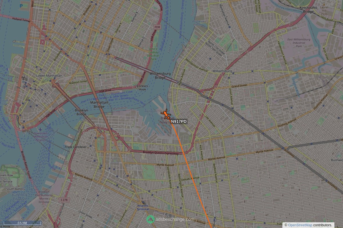 Police Overhead on Twitter "NYPD N917PD (a B429) was seen near