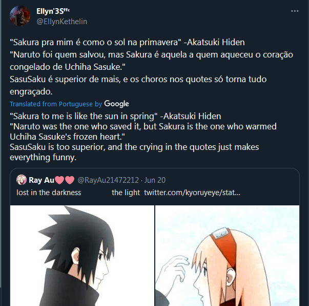 shannaro tensei on X: • diferentemente do anime, no mangá, Sasuke