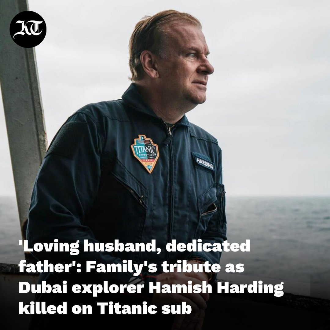 khaleejtimes's tweet image. "He was one of a kind and we adored him. He was a passionate explorer - whatever the terrain - who lived his life for his family, his business and for the next adventure." says the family of #Dubai explorer #HamishHarding who was killed on #Titanicsub.

khaleejtimes.com/uae/loving-hus…