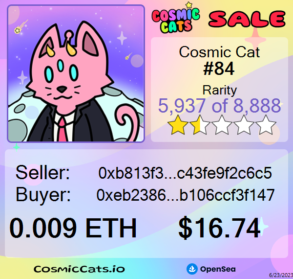 Cosmic Cats Sales tweet media