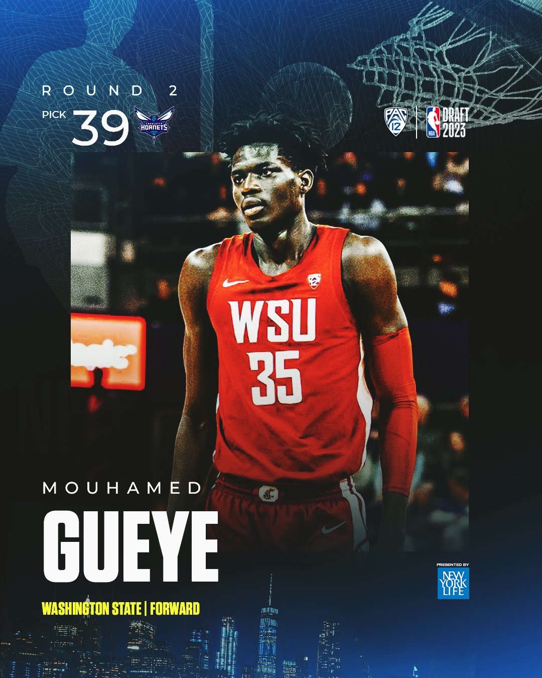 Gueye selected No. 39 in 2023 NBA Draft - Washington State University  Athletics