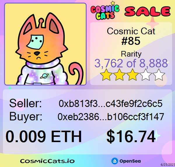 Cosmic Cats Sales tweet media