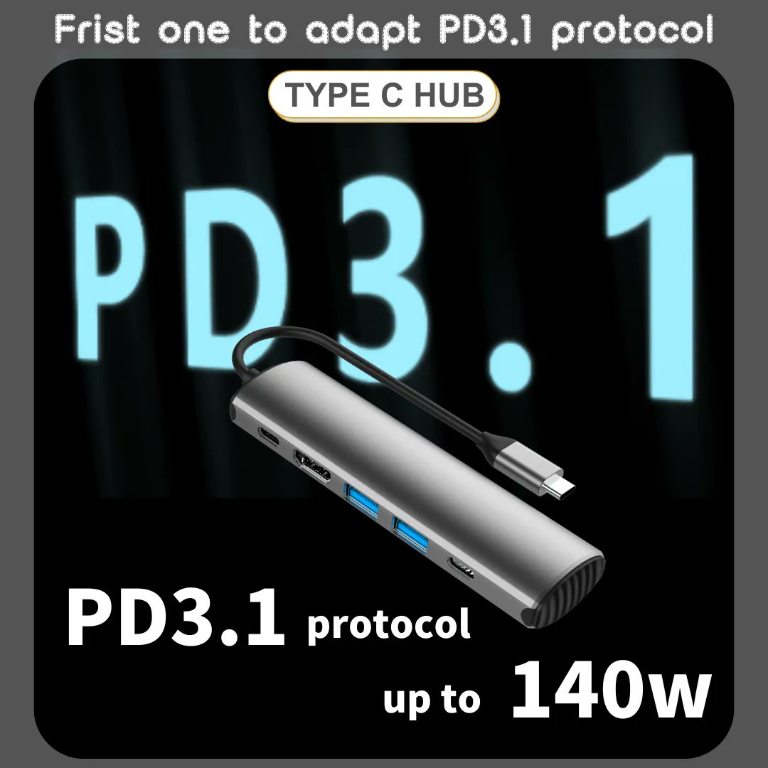FuXin_TYPEC's tweet image. PD3.1 140W charging, charging your laptop within 1 hour~
👉 PD3.1, 140W
👉 HDMI, 4K@60HZ
👉 USB-A, 5Gbps/10Gbps
👉 USB-C, 5Gbps/10Gbps 
#140w #charging #cable #original #data #usbc #usb #fast #meditation #sustainable #electric