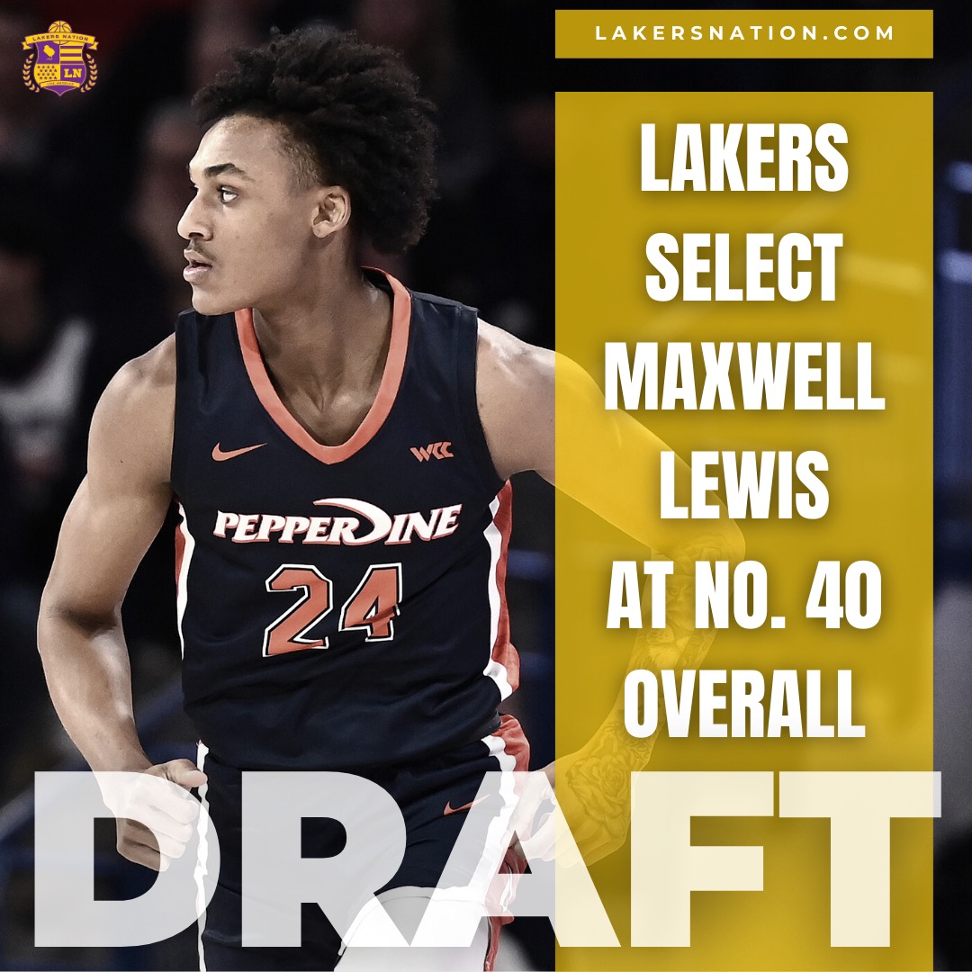 Lakers Nation on X: '#Lakers stayed local, taking Pepperdine star Maxwell  Lewis with the 40th pick in the second round of the 2023 NBA Draft.    / X