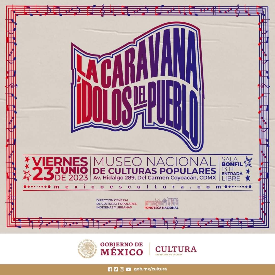 Agradecemos que hayan estado en la cabina de XEB, nuestros invitados: Frino (Director General de Culturas Populares, Indígenas y Urbanas), Armando Pous y Fernando Eslava.
Con quienes charlamos de la exposición LA CARAVANA. ÍDOLOS DEL PUEBLO. 
Museo Nacional de Culturas Populares.