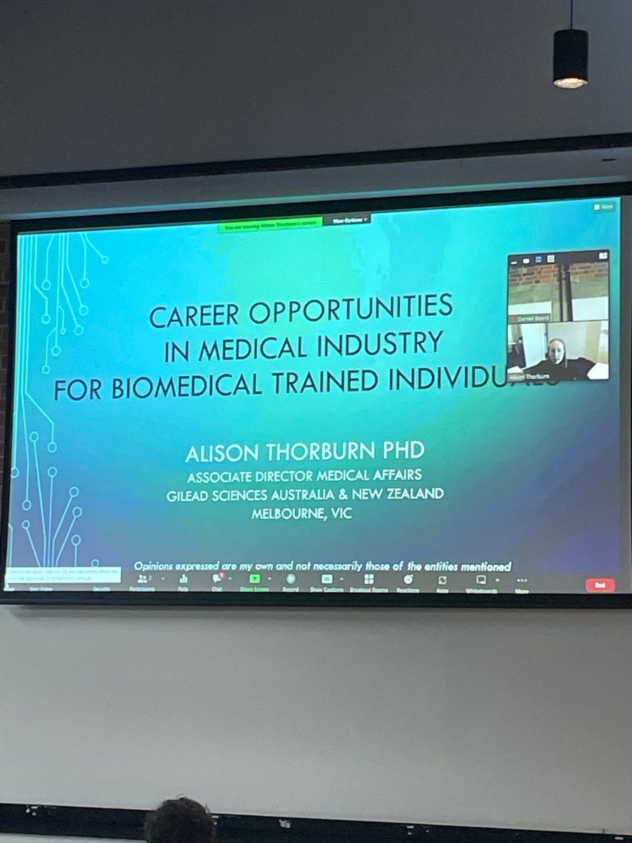 SarahValko's tweet image. Dr Alison Thorburn (Associate Director Medical Affairs @GileadSciences ) on her career journey including the transferable skills she acquired during her PhD at @UON_research
#SBSPIndustryCareersDay