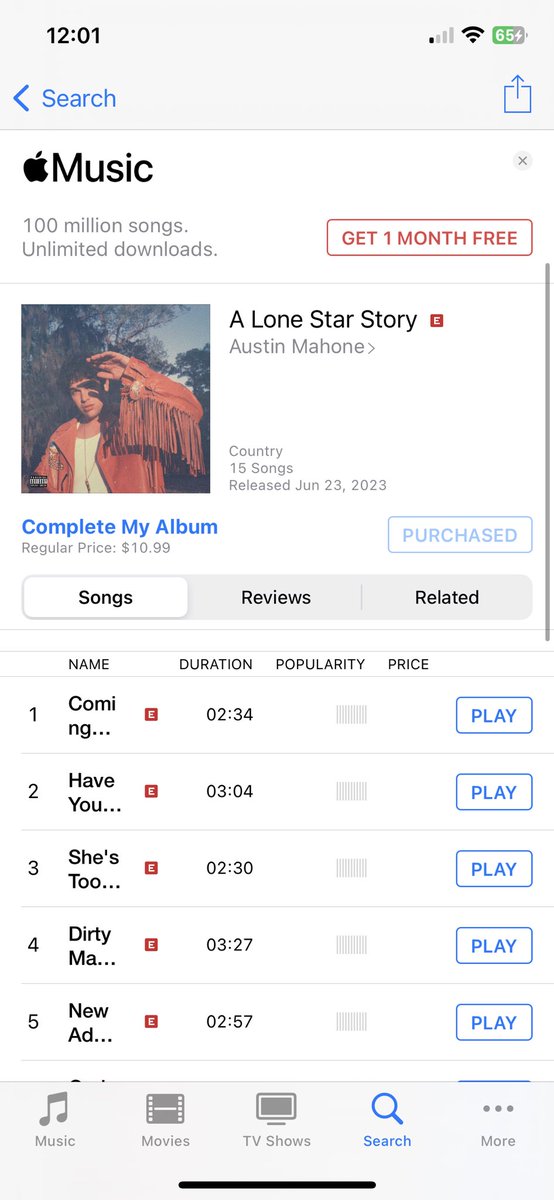 Elenammahone's tweet photo. Went to iTunes right at 12 and downloaded this masterpiece right away @AustinMahone https://t.co/0EyvRJS5ex