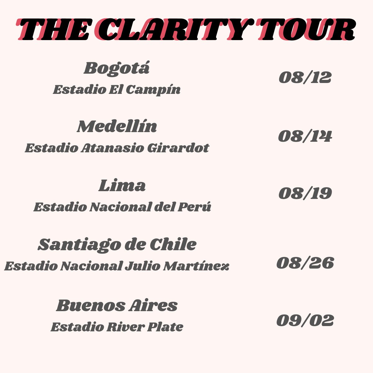 david_tz0's tweet photo. There are new dates for the Latin America leg of the tour!! tickets on sale at https://t.co/jdw92r4SSt since July 1st https://t.co/ENtSR9osVP