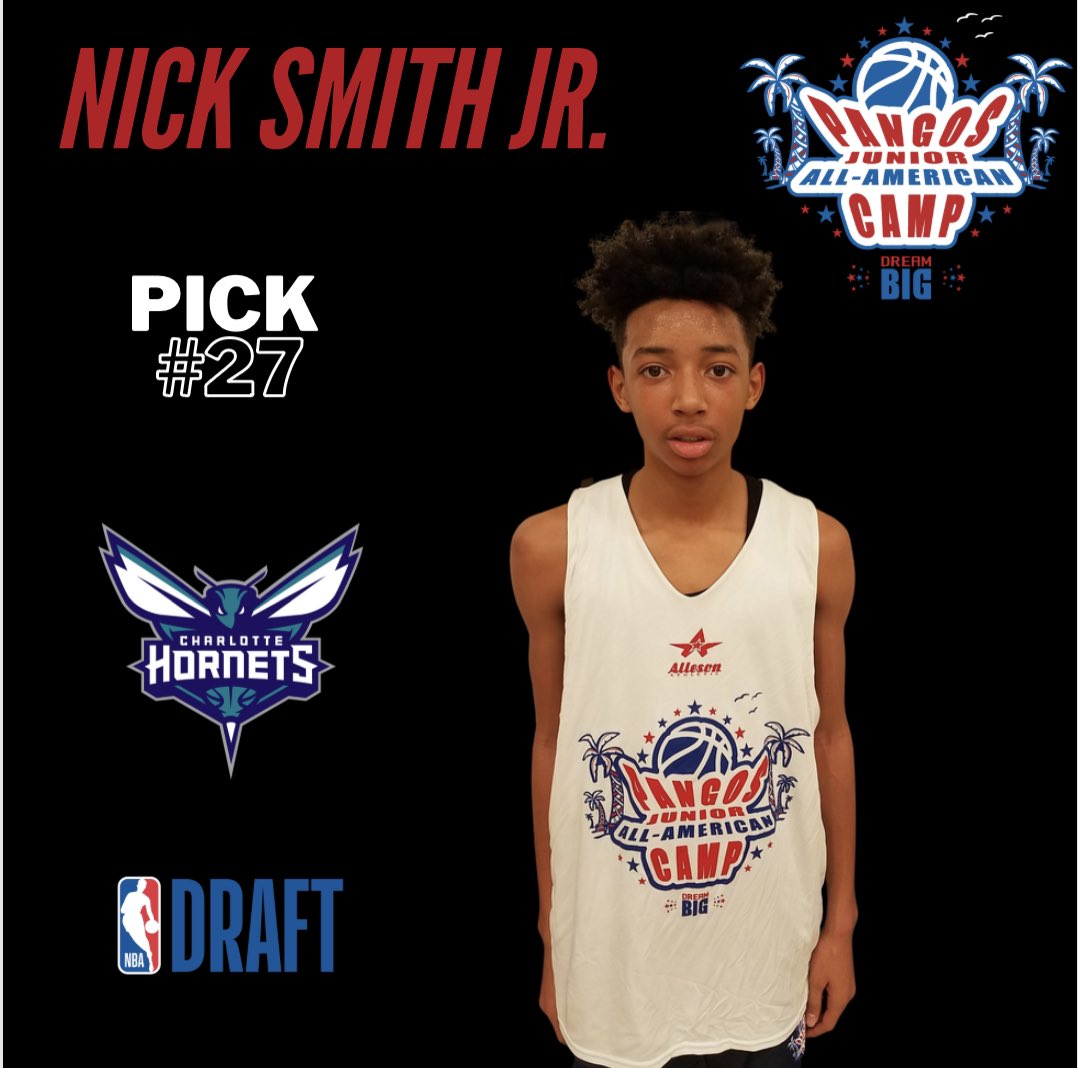 PangosAACamp's tweet photo. Congrats to @lif3nick #nicksmithjr # 2️⃣7️⃣ pick @nba draft to @hornets #TBT 2018 @pangosaacamp #PangosJrAACamp standout 🎥 @HoopsFlix 

@Trigonis30 @FCPPangos @nbnmagazine https://t.co/1FqC5al2iY