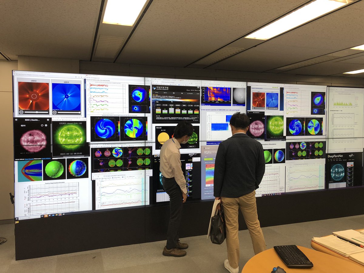 1_qnj's tweet image. 本日はNICTのオープンハウスが有り、見学して来ました👍
宇宙天気予報の所では、eスポの話をいろいろ聞いて来ました。