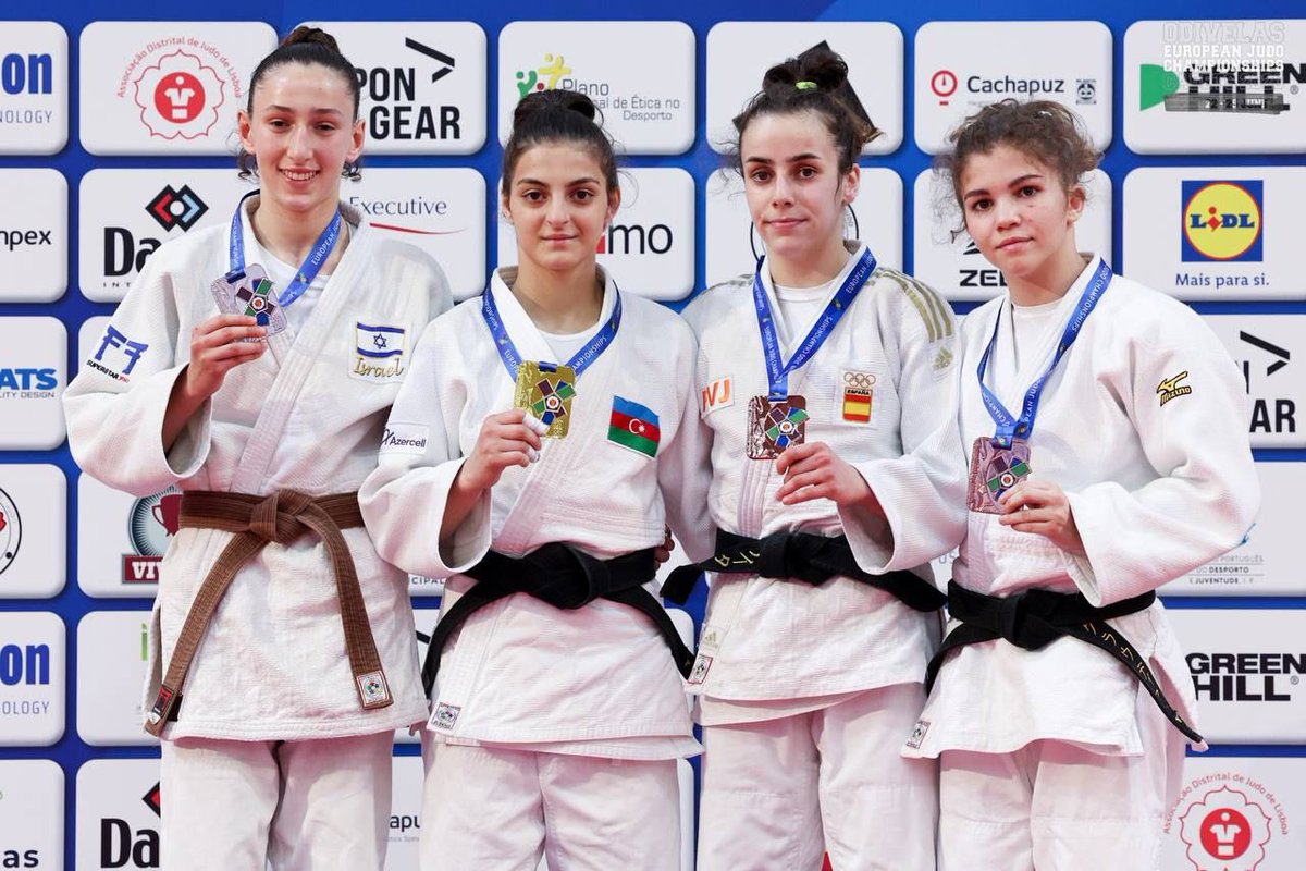 officialmys's tweet photo. Portuqaliyanın Odivelas şəhərində keçirilən Avropa çempionatında yeniyetmə cüdoçularımızdan Məhəmməd Məmişov (50 kq), Mirxaliq İskəndərov (55 kq), Məhəmməd Musayev (60 kq) və Vüsalə Hacıyeva (48 kq) qızıl, Əhməd Rüstəmov (50 kq) isə bürünc medal qazanıblar.
Təbriklər! https://t.co/a1tzbDGzWw