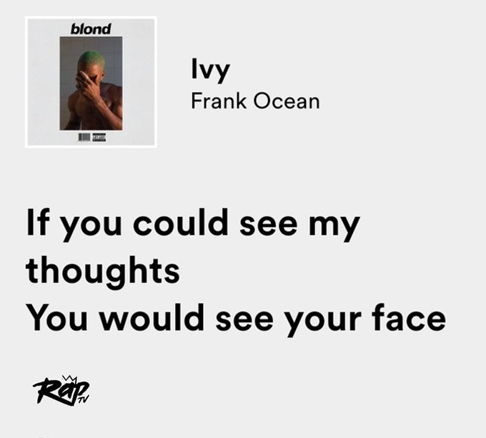 frank ocean / ivy
