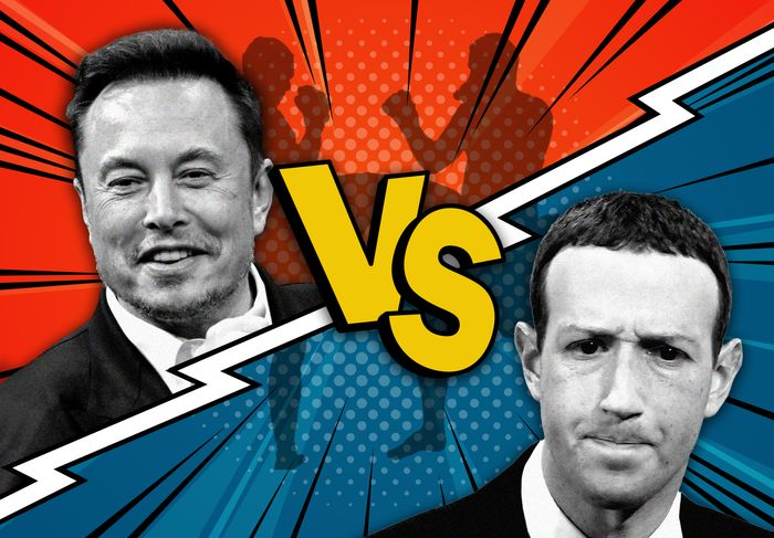 I would pay $$$ to watch a Mark Zuckerberg <a href="/Meta/">Meta</a>  and <a href="/elonmusk/">Elon Musk</a> cage fight...

But the real question is what should they call the fight?  

Let's hear your suggestions! 

The Social Network Smackdown 
Tech Titan Tussle 
The Silly Con Valley Showdown 
The Billionaire Brawl