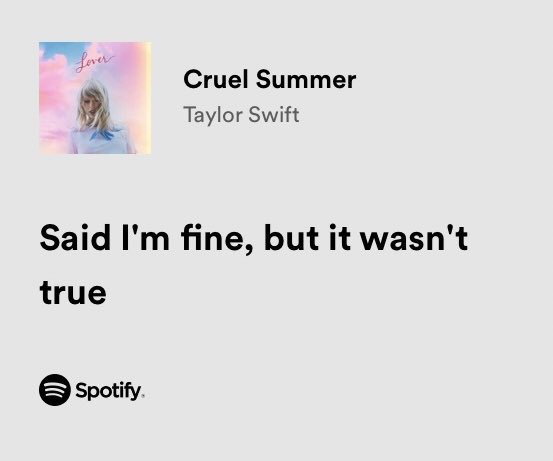 taylor swift / cruel summer