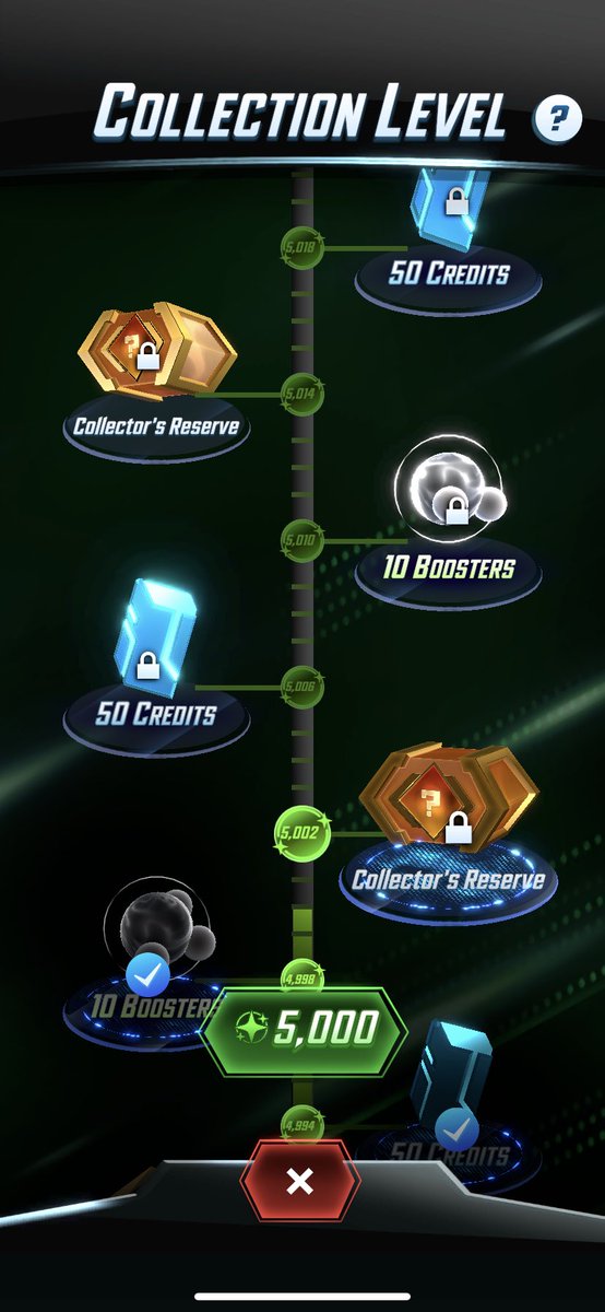 BroodingRogue's tweet image. Collection level 5000 feels like a milestone… man this is a good card game! #marvelsnap