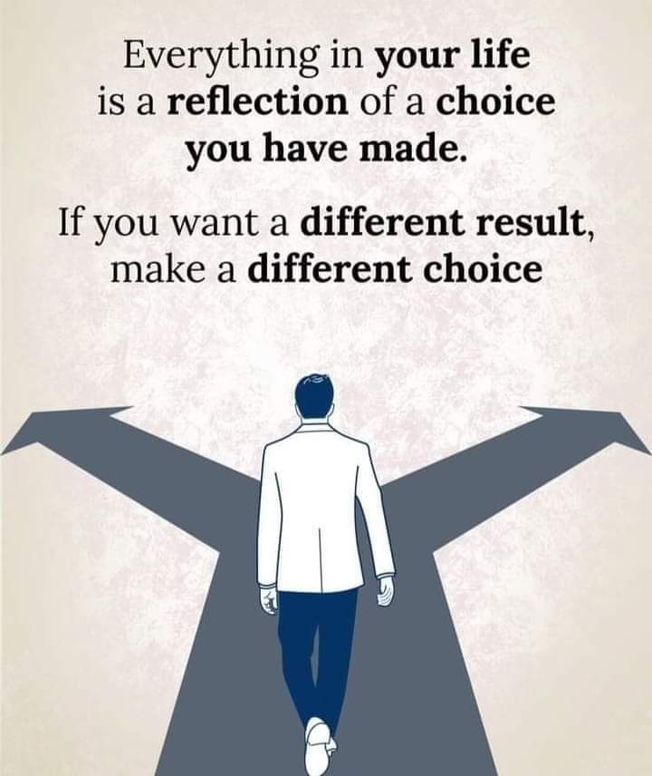 “If you want a different result, make a different choice.” 
#Happiness #mentalhealth #mentalhealthmatters #mentalhealthawareness #success  #GlobalGoals #MentalHealthDay #development  #learning #leadership  #success #tolerance #resilience #love #leadership #persistence