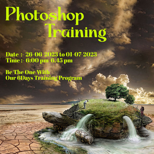 𝟲𝗗𝗮𝘆𝘀 𝗣𝗵𝗼𝘁𝗼𝘀𝗵𝗼𝗽 𝘁𝗿𝗮𝗶𝗻𝗶𝗻𝗴 𝗙𝗲𝗲 𝗢𝗻𝗹𝘆 ₹𝟵𝟵𝟵/-
Registration link :-editpointindia.com/eventdetail/NA…
 #PhotoshopTraining #PhotoshopSkills #LearnPhotoshop #PhotoshopTutorial
#GraphicDesignTraining #DigitalArtLearning
 #DesignSkills #PhotoshopTips #AdobeTraining