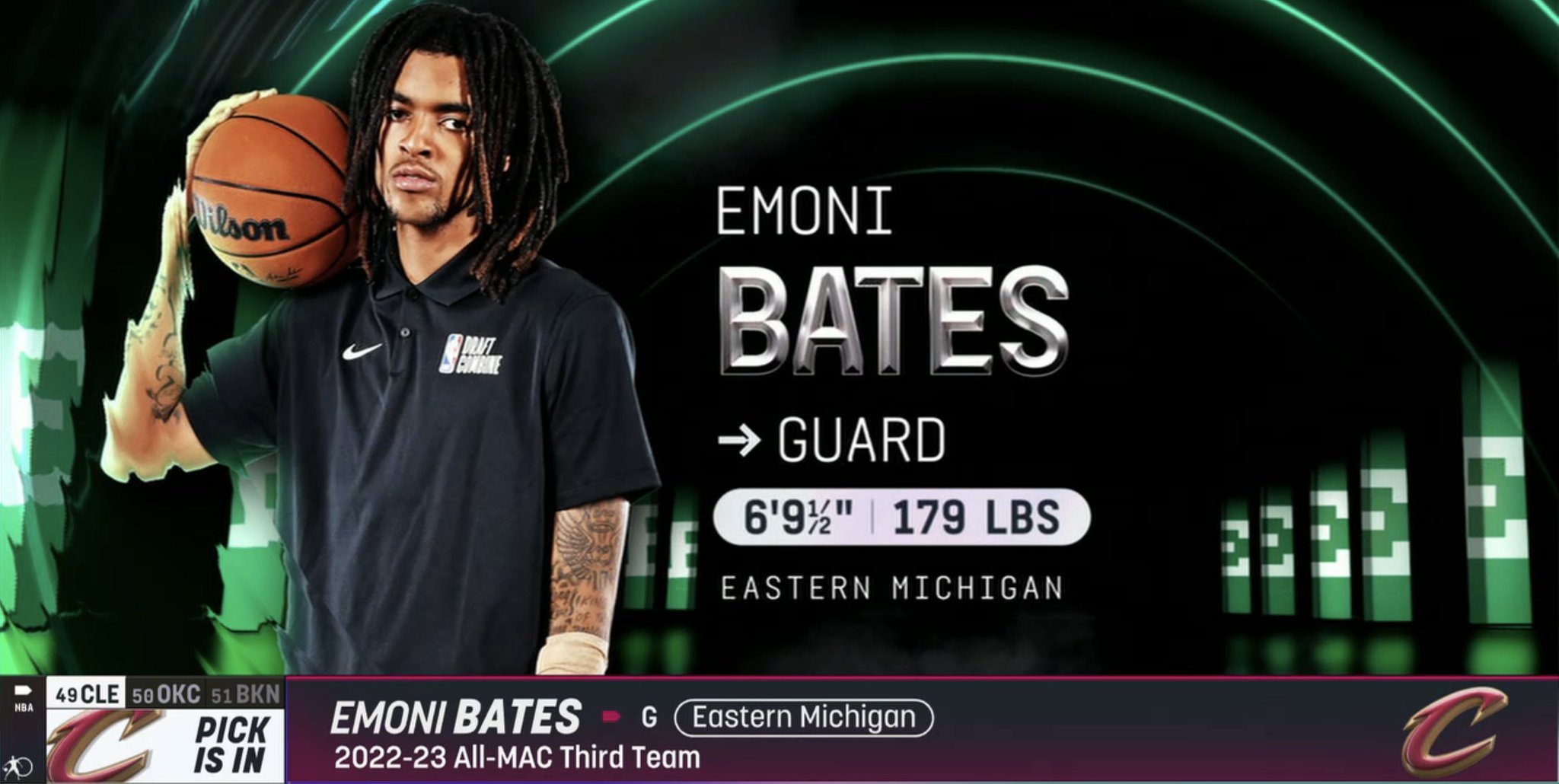 The Sporting News on Twitter "The Cavs select Emoni Bates with the