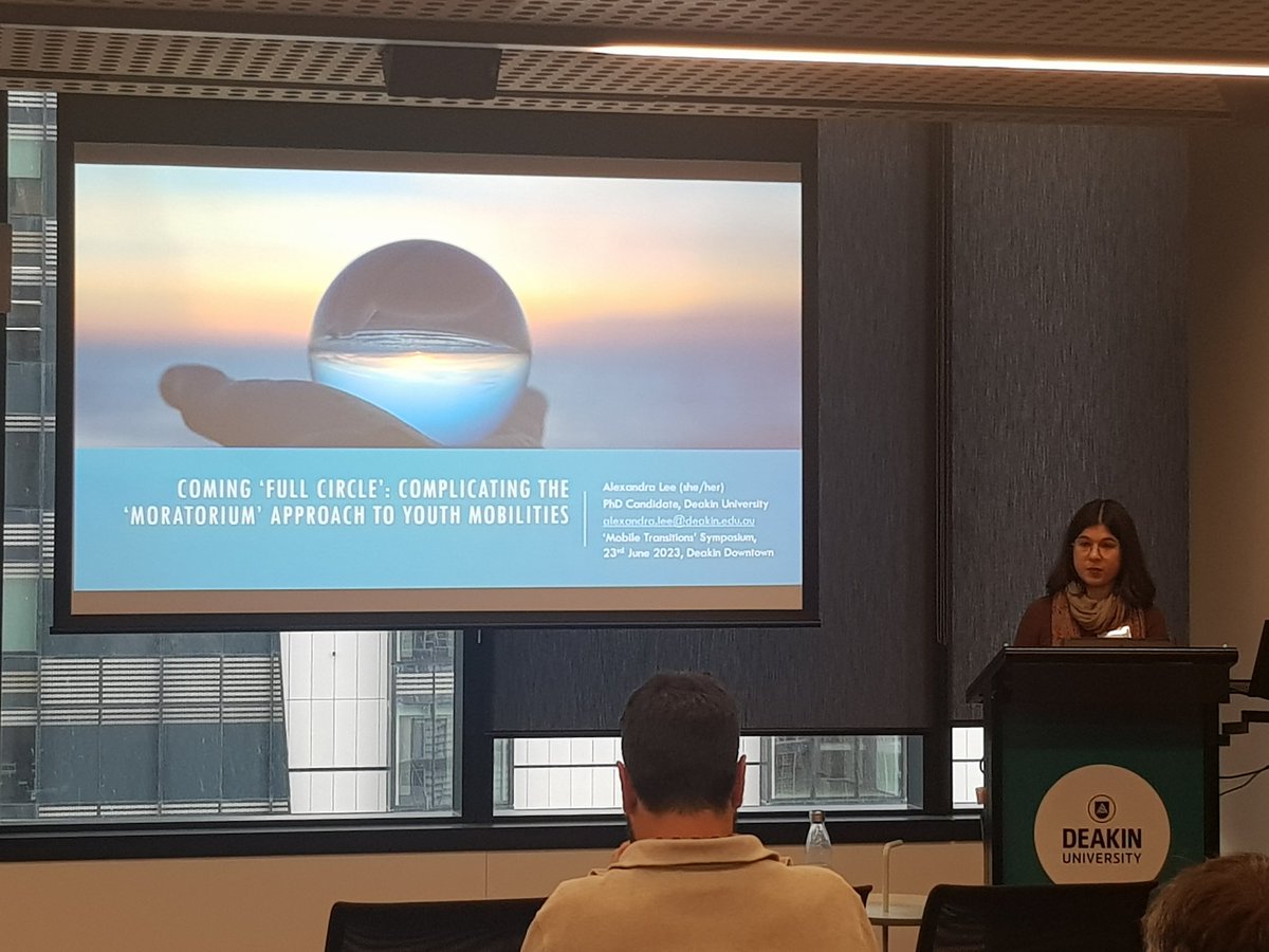 YMAPProject's tweet photo. @YMAP PhD candidate Alexandra Lee now presenting 'From 'coming back to 'coming full circle': complicating the moratorium approach to youth mobilities' https://t.co/SP4ZRBowjN