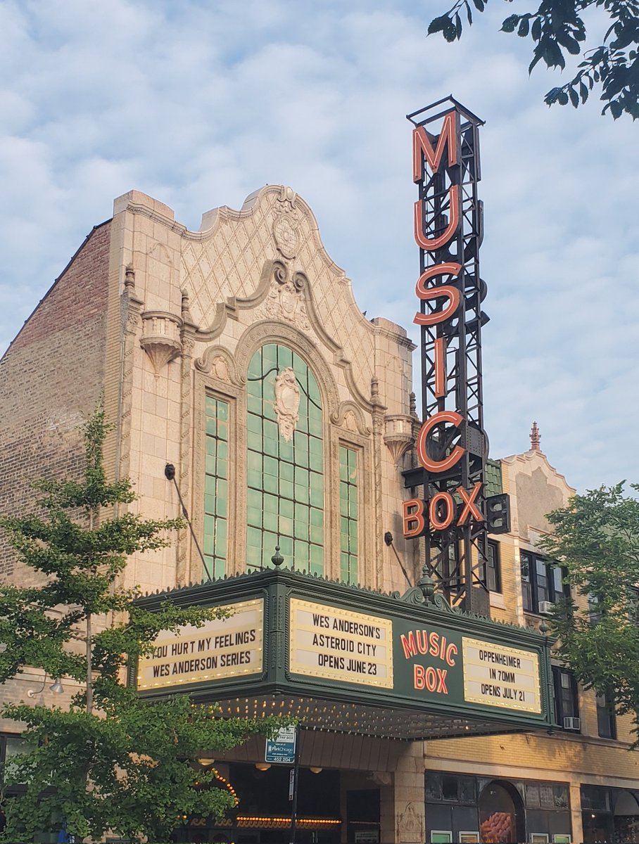 I didn't get to see Asteroid City tonight but I did get this cool shot of @musicboxtheatre