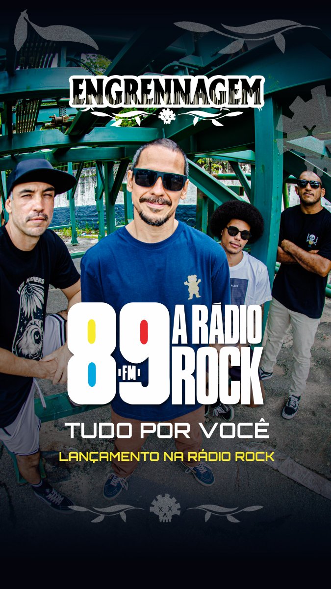 Engrennagem's tweet photo. Estreamos na programação da @RadioRock89 alegria não cabe no peito 💥 Nova música "TUDO POR VOCÊ" #89fm O sonho está vivo 💙 https://t.co/oJkqmrktt1