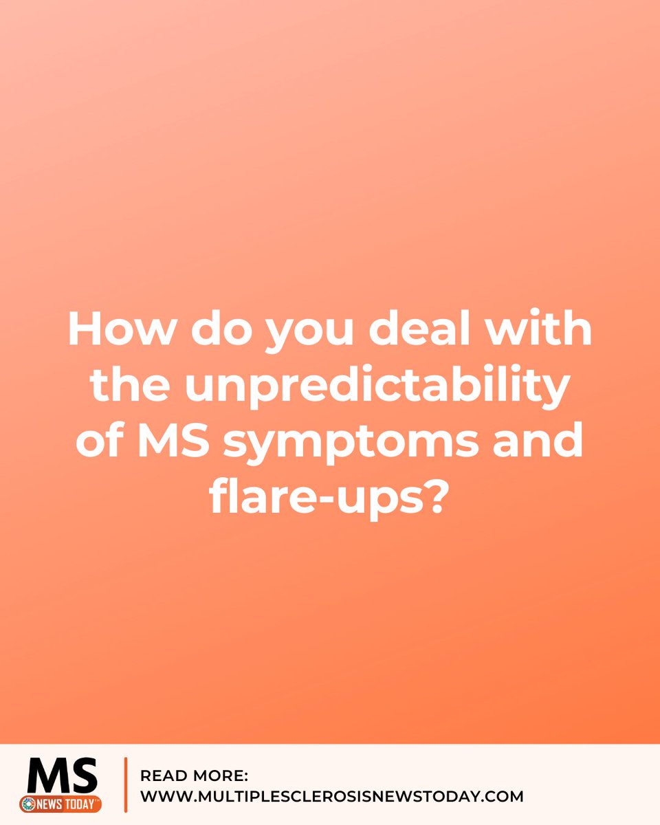How do you manage the unpredictability of MS symptoms and flare-ups? Tell us about it in the comments: 

#multiplesclerosis #msnews #msawareness #mscommunity