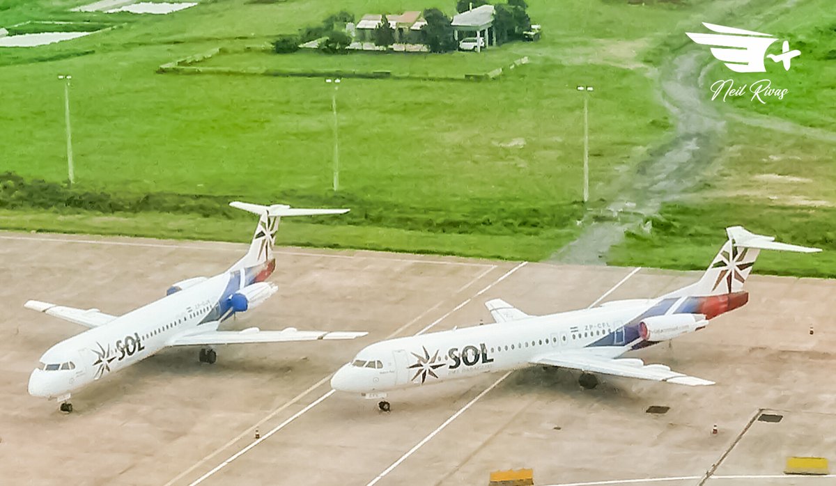 #throwbackthursday | ¿Nos ponemos nostálgicos? 
Había una vez, una aerolínea en la que servían a bordo tereré y chipa con cocido. 
Eran hermosos los Fokker 100 de #SolDelParaguay 🇵🇾😍
📍plataforma norte de <a href="/AeropuertoASU/">Aeropuerto Silvio Pettirossi</a>
📸 Excelente registro de <a href="/SNeilriv9398/">@neilriv@s</a> 🙌🏻 
🏷 <a href="/Ferfast/">Fernando G. Prieto</a>