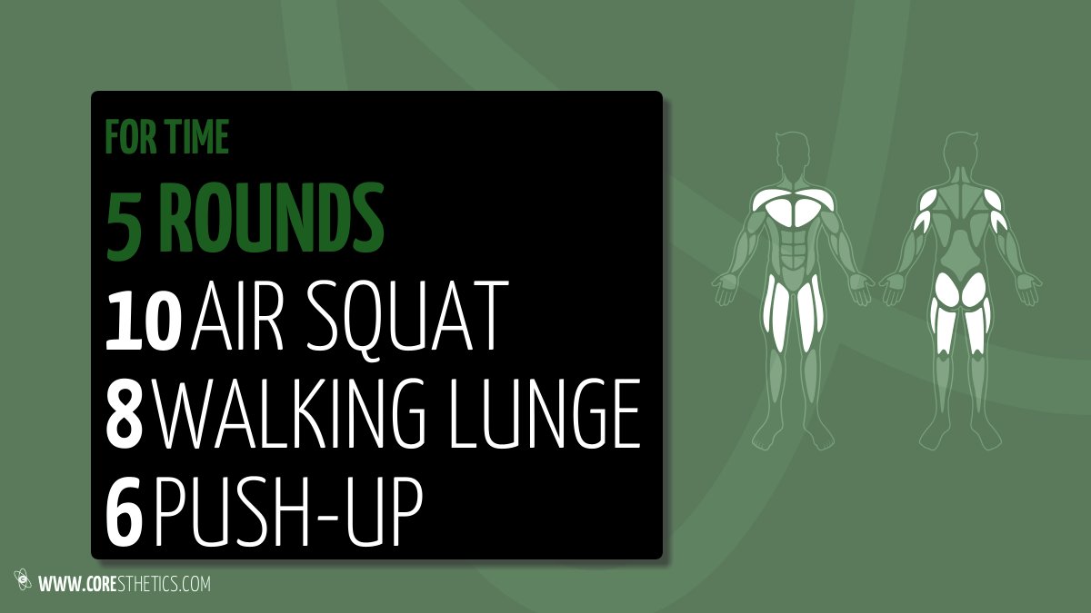coresthetics's tweet photo. #Workout of the day. #coresthetics #airsquat, #walkinglunge, #pushup https://t.co/4shPFmYzvE