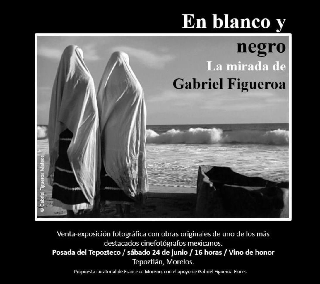 Venta-exposición con obras originales de uno de los más destacados cinematógrafos mexicanos.

Vino de honor
Sábado 24 de junio 16h
Posada del Tepozteco