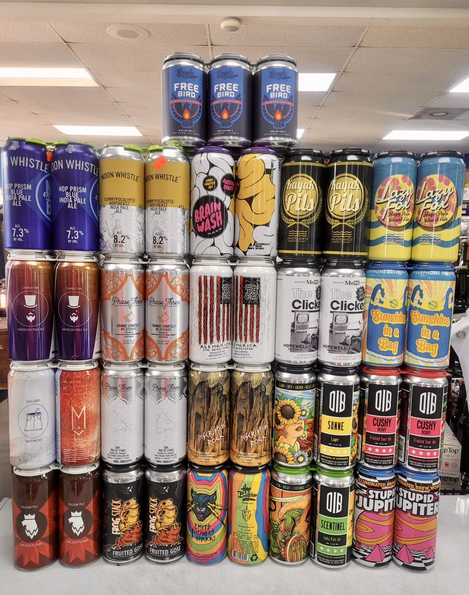 caponeliq's tweet photo. Local Freshies! @PhaseThreeBrew @maplewoodbeer @HopButcher @illuminatedbeer @OldIrvingBeer @BegyleBrewing @MoreBrewing @HopewellBrewing @RiverlandsBrew @mikerphonebrew @noonwhistlebrew and more #chicagocraftbeer https://t.co/fn658eFPsy