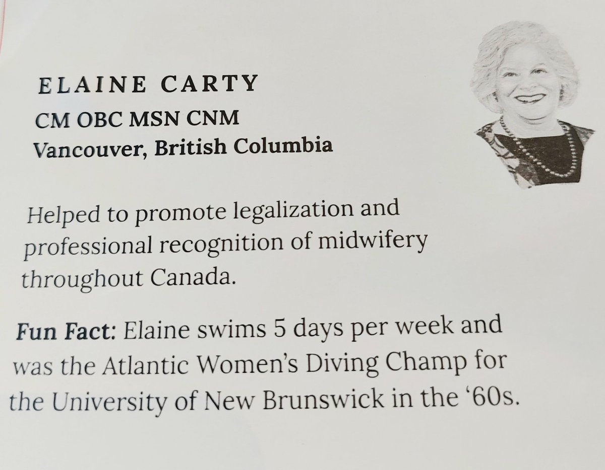 Here is the fun fact of our #CMHFInd2023 Elaine Carty! 😊

@eamcewancarty @bcit @CMO_OSFO @Midwifery_CJMRP @PHA_BC @UNBSJNursing @YaleNursing @bcmidwives