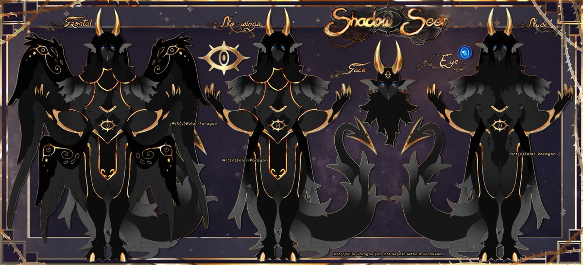 ✨ Shadow demon, available for $98 USD on my FA/DA! ✨ #adoptables #commissionme #adopts