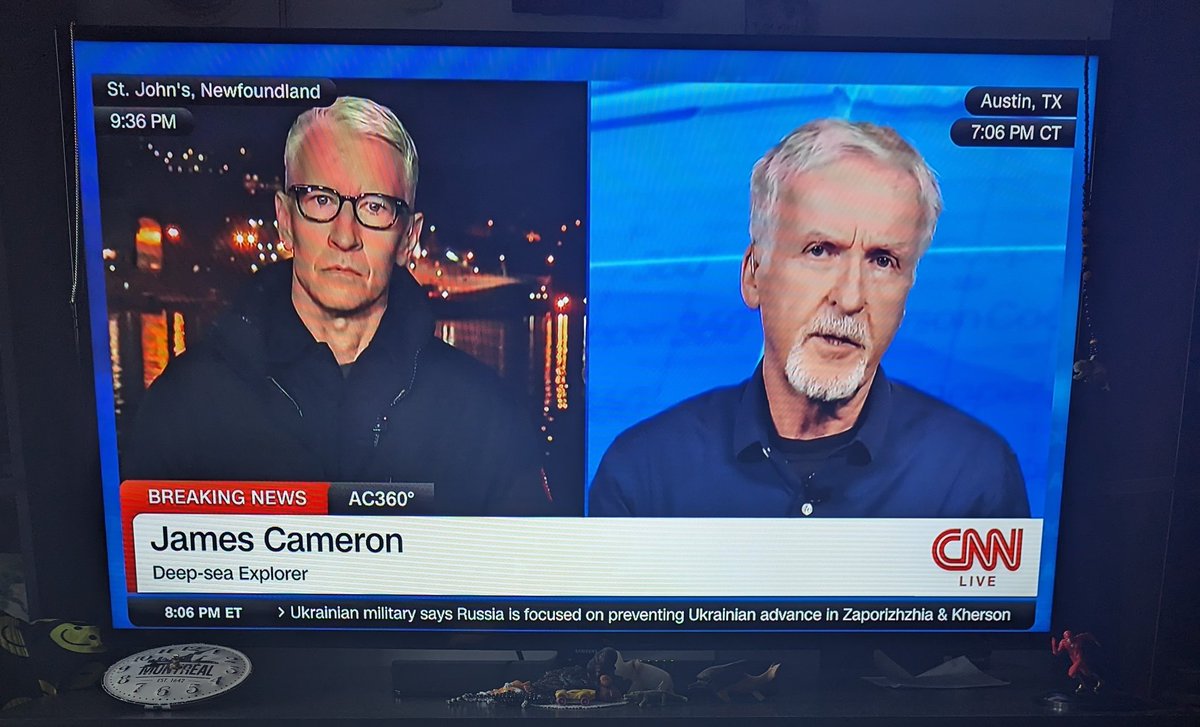 Wow, James Cameron (director of The Abyss, Titanic and Aliens) on CNN discussing the Titan sub implosion.
#Titan #Titanic #SubmarineSearch