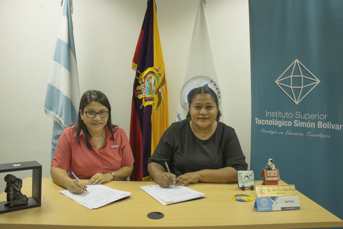 istg_ec's tweet photo. ¡Buenas noticias para nuestra comunidad educativa! Hemos firmado un convenio de cooperación interinstitucional con el @ISTSB_Oficial🤩🎉🎉 https://t.co/wbFtgU0bmv