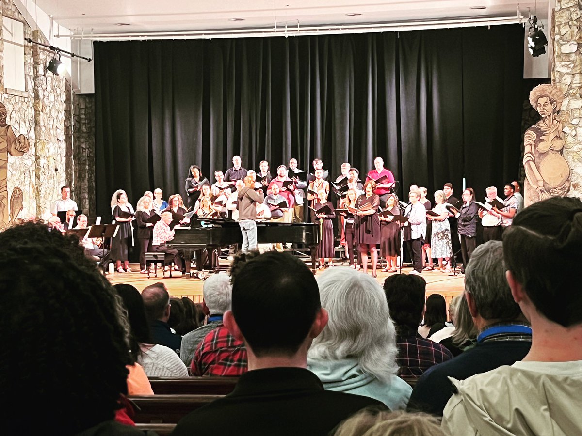 At the Chamber Choir concert at #montreatwm23 tonight. The adult choir on stage.