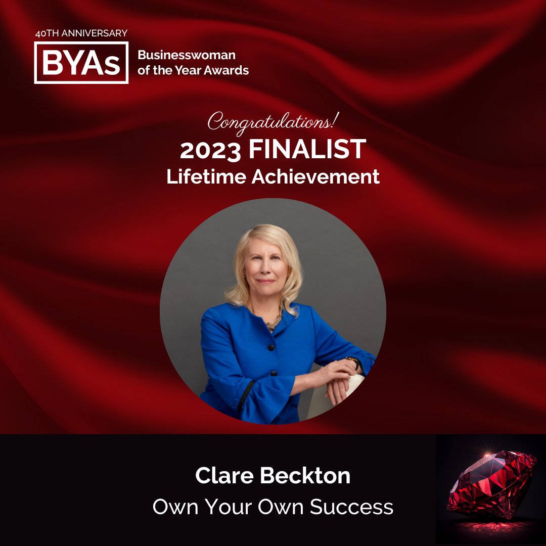 Congratulations to our three 2023 Finalists in our Lifetime Achievement category:

✨ Rima Aristocrat, The Willis Business College Limited and TeKnoWave Inc.

✨ Dr. Claudia Courchesne, Dr. Claudia Courchesne, DPC

✨ Clare Beckton, Own Your Own Success

#BYAs2023
