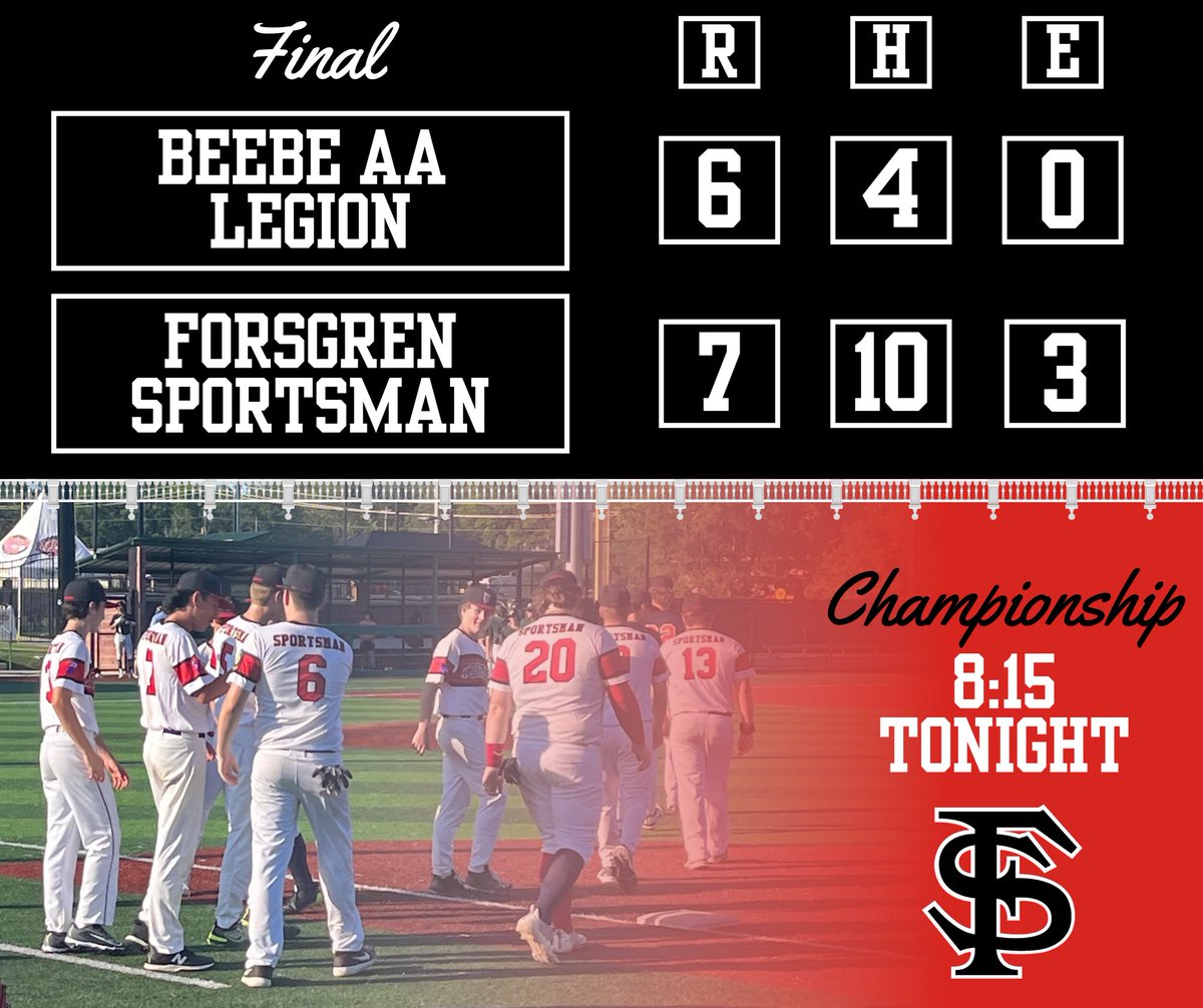 The Forsgren Sportsman walk it off in the 10th to advance to the AA State Championship Game.