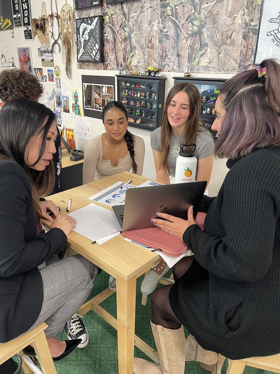 ChristinePaik's tweet photo. Gratitude to @powaycte Graphic Design teacher Mr. Nacu and his students who provided some fantastic ideas and feedback on @PowayUnified’s logo redesign. This is @CaliforniaCTE in action! Can’t wait to show you what they inspired! https://t.co/dAy5elcMlk