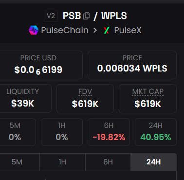 Up 40% in the last 24 hours. 

We are still EARLY. DCA 

#PulseChain #PulseX #PEPE #memecoin