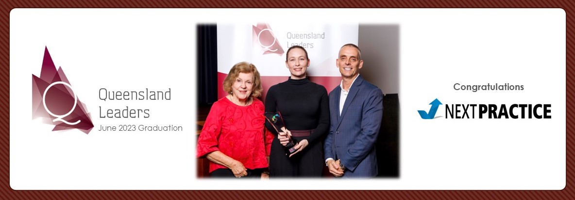 Congratulations to Kandace Swaisland, Director of Next Practice Management in Graduating the Future Leaders series (pictured with @Qldleaders Advisory Board Member <a href="/Sallyanne_A/">Sallyanne Atkinson</a> and Founder &amp; Executive Director James Paulsen) #leaders #queenslandbusiness #qldleaders #futureleaders