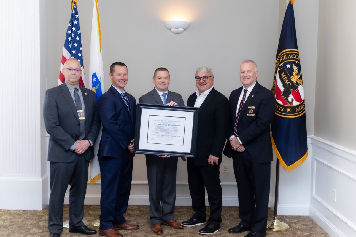 The <a href="/NortonMaPolice/">Norton Police Dept.</a> received our 3rd Re-Accreditation award from <a href="/MassAccred/">MA Police Accred.</a> during yesterdays awards.