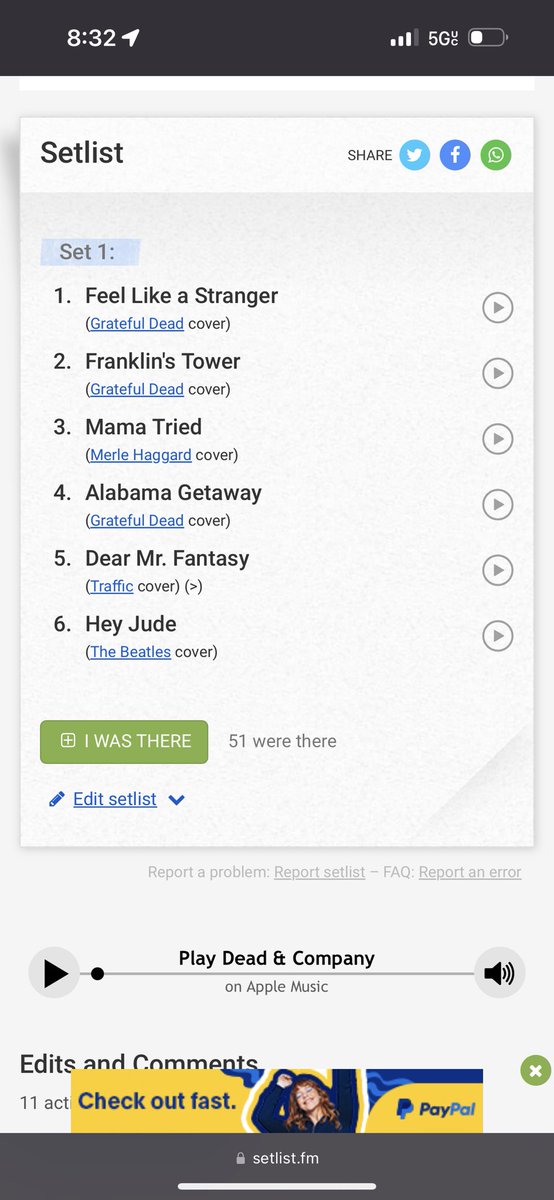 This has got to be the most insane start to a set list from any @deadandcompany show in history. #DeadandCompany #TheFinalTour
