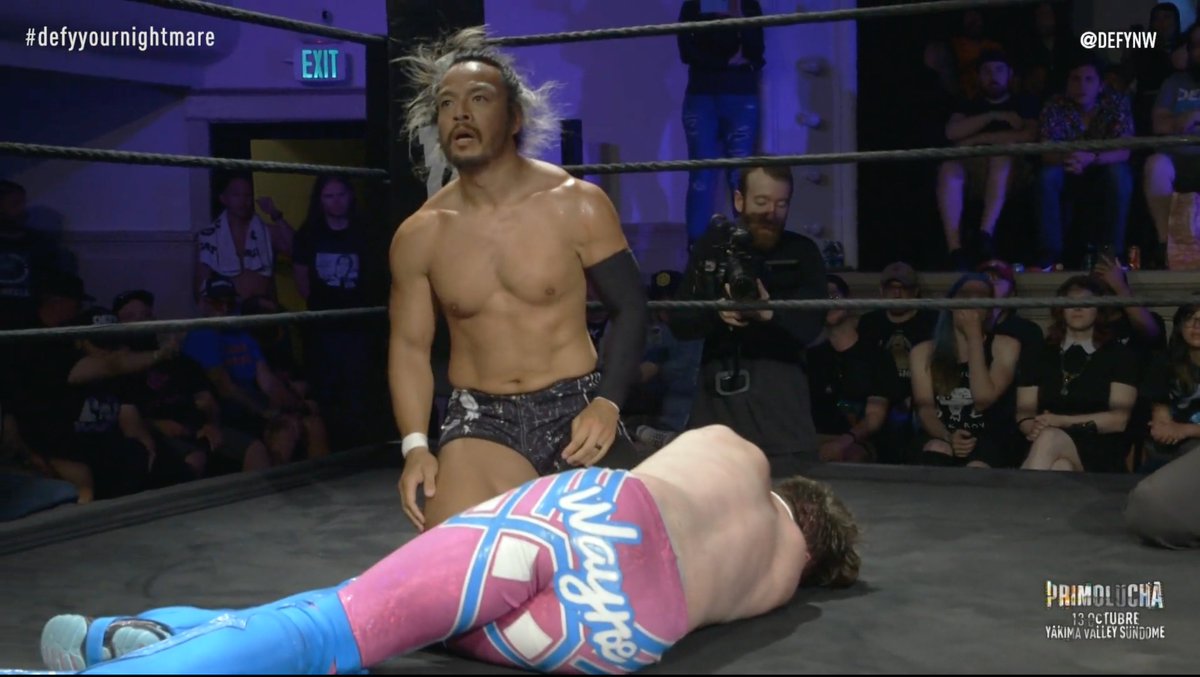 MonthlyPuroresu's tweet photo. Stream quality is real solid, and the Cast / Airplay feature on @WremixTV works flawlessly to the TV β great stuff between the young gun @thenickwayne and KENTA.
#DEFYYourNightmare https://t.co/N4ZOxTdxAG