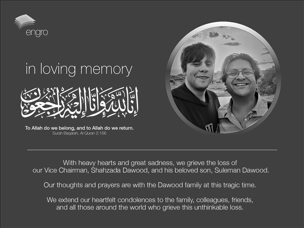 Faiza42865094's tweet photo. Deepest condolences to #ShahzadaDawood family &amp; the families of other passengers on the unfortunate fate of #Titansubmersible in the North Atlantic. We appreciate multinational efforts over the last several days in search of the vessel.

#titanic #titan #oceangate #engrocorp https://t.co/m4ELdLju80