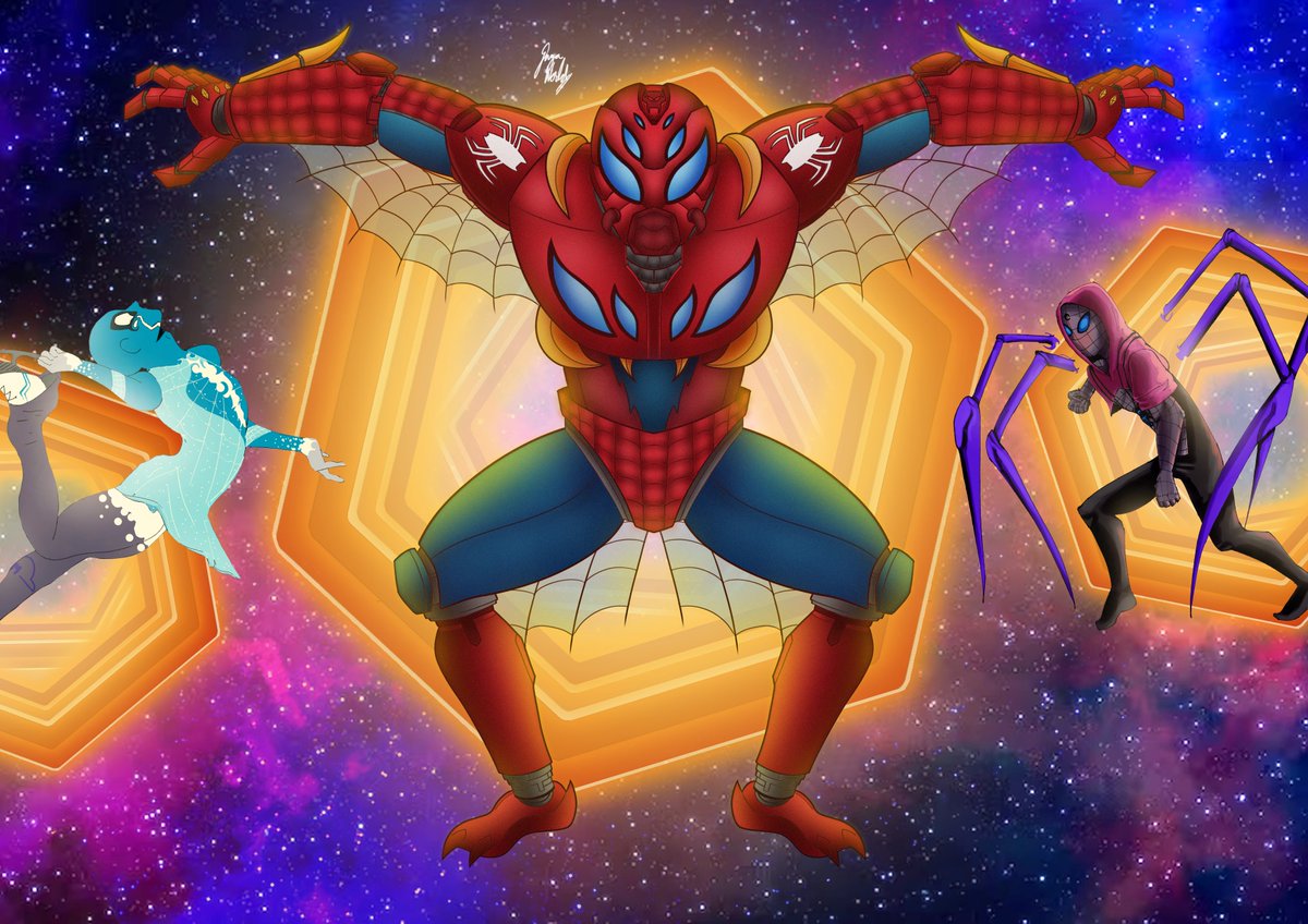 Mendes12Gu's tweet photo. O ARANHAVERSO CONTINUA SE EXPANDINDO! Agradeço a cada um dos artistas que participaram dela, vocês são fantásticos e espero que possamos fazer mais projetos no futuro <3
.
.
#illustration #digitalartwork #SpiderVerse #collabverse #SpiderManAcrossTheSpiderVerse #Marvel https://t.co/VfjBQoQnin